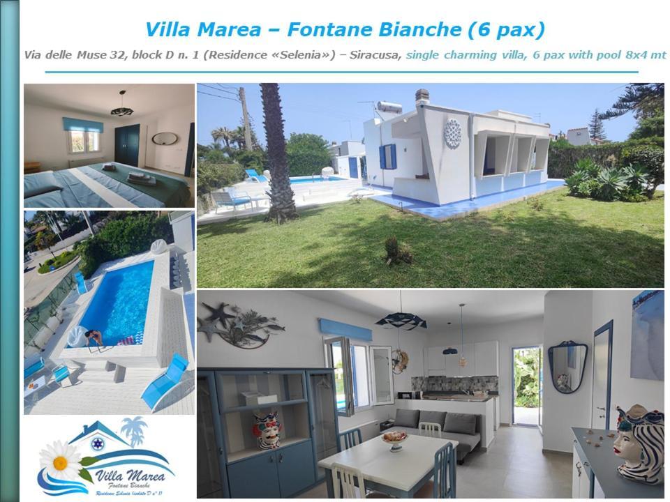 Pool Seaside Relais - Ville Ninfea, Marea, Rosa E Cassiopea Fontane Bianche Exterior foto