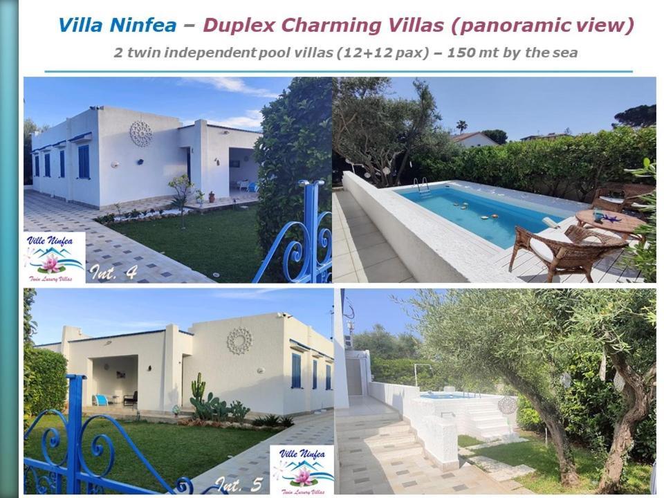 Pool Seaside Relais - Ville Ninfea, Marea, Rosa E Cassiopea Fontane Bianche Exterior foto