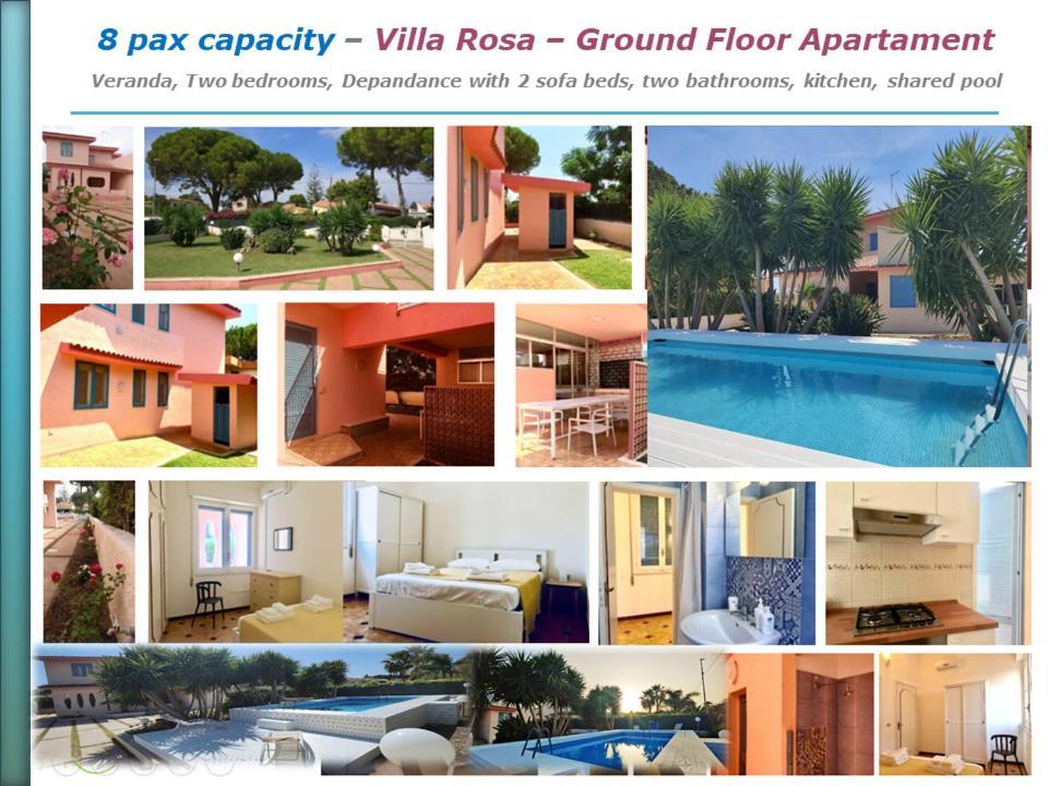 Pool Seaside Relais - Ville Ninfea, Marea, Rosa E Cassiopea Fontane Bianche Exterior foto